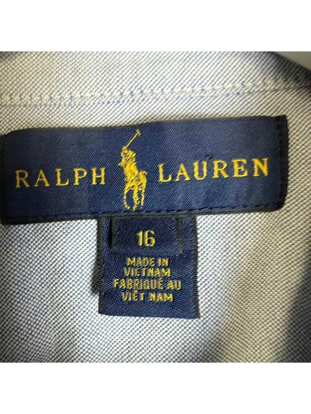 Ralph Lauren boys Size 16 Button Down Long Sleeve Button Down Shirt
